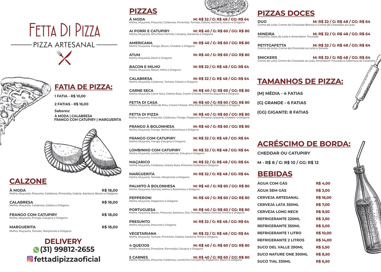 Cardápio Fetta Di Pizza